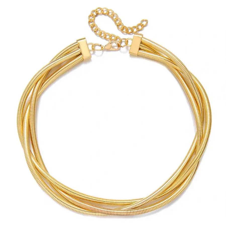 Collar Metal Vintage Genial, Gargantilha Flexível DA-FACC , Colar De Cobra Dobrável, Colar Chique De Metal Com Osso De Cobra, Colar Metal Vintage Descolado, Novo Colar Enrolado Em Camadas Douradas Estilo, Colar Multifio Três Camadas, Colar Feminino Vintage Daily, Chocker Mental, Triple Snake Chain Choker, Colar Gargantilha Colar Retrô, Choker Tripla | Prateada, Colar Choker Feminino Prata, Colar Choker Feminino Dourado, Choker Feminino em Metal, Choker Feminino Snake, Colar Choker Feminino Camadas, Colar Fe