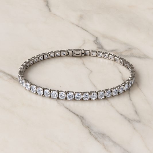 Pulseira Riviera Zircônia Eternity Prata