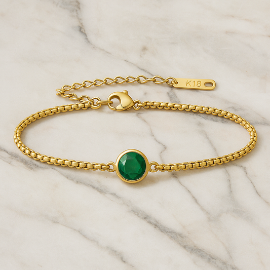Pulseira Elegance Solitária Dourada
