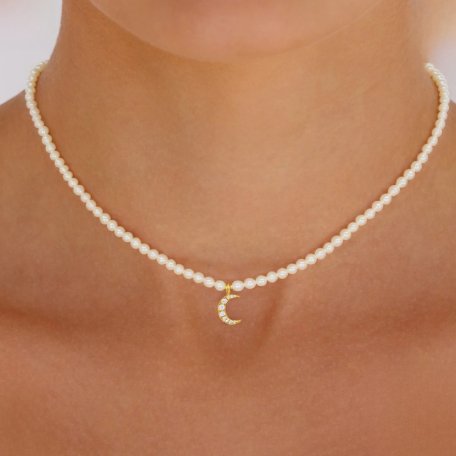 Colar Choker Golden Moon em Prata 925