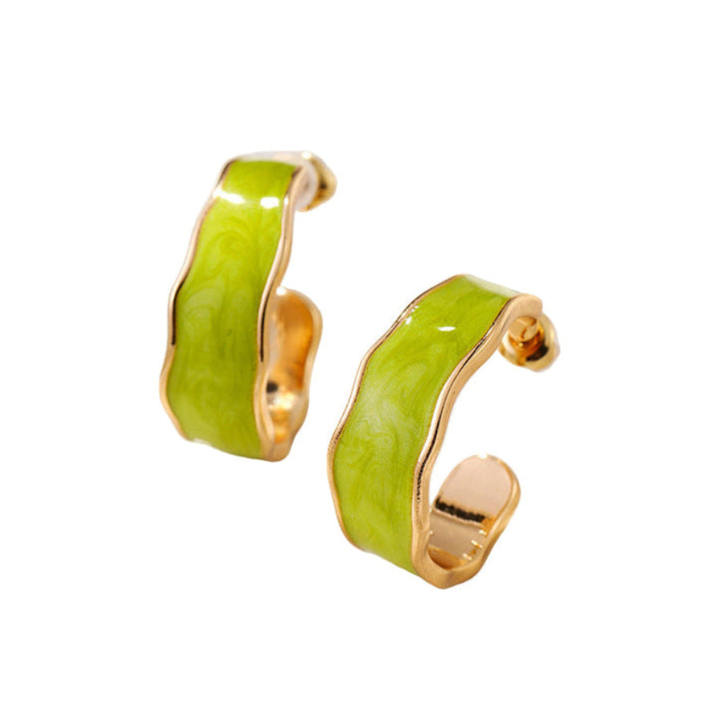 Brinco Orgânico Meia Argola Dourado 25 mm